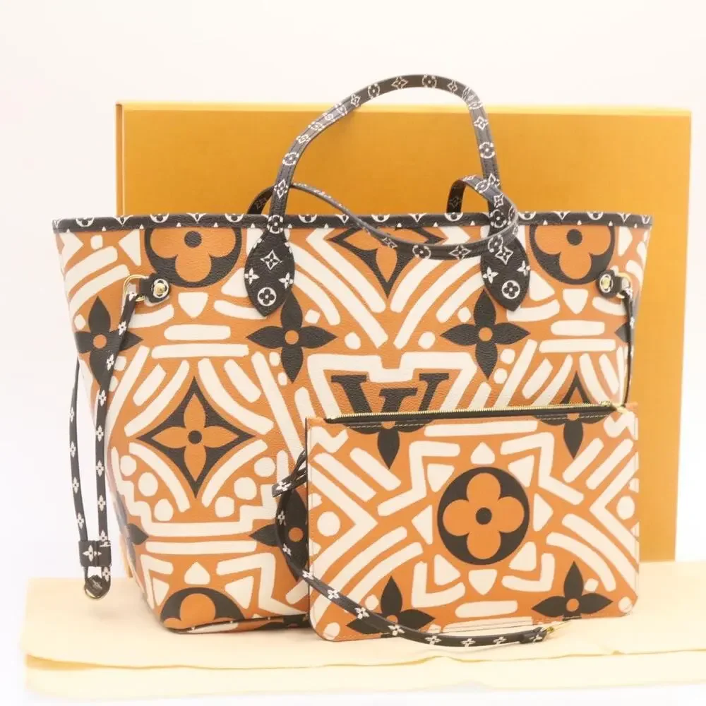 LOUIS VUITTON Monogram Giant Neverfull MM Tote Bag Caramel M56584